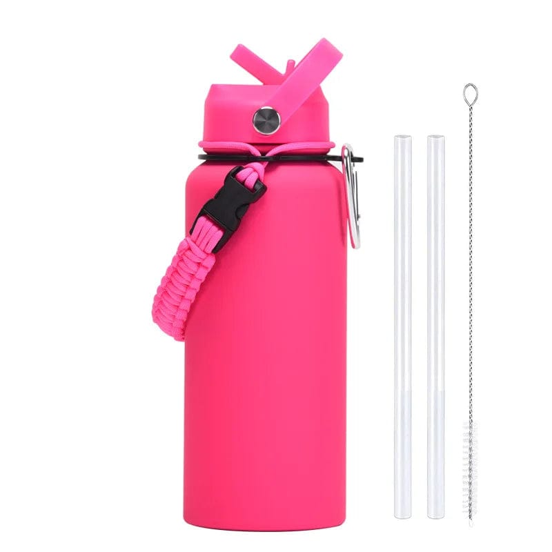 Gourde Thermos 1L Rouge Rosé Fluorescent